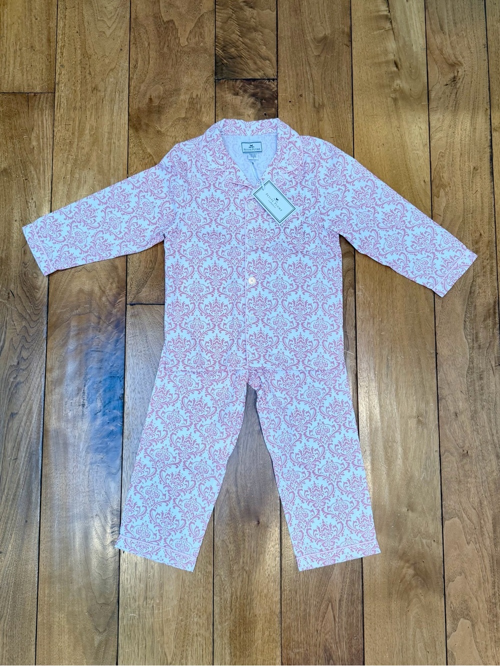 Petite Plume Vintage Rose Pajama Set Girls Size 5 NWT